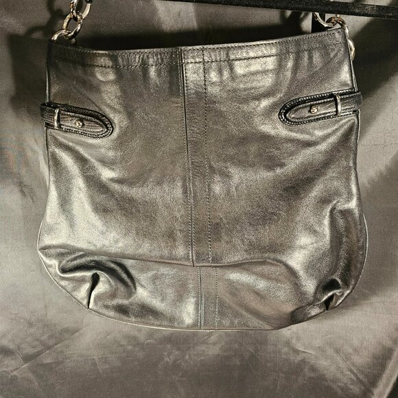 Vintage Coach black soft leather bag. - Picture 4 of 8